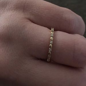 14k YG Natural Diamond Full Eternity Band
